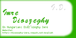 imre dioszeghy business card